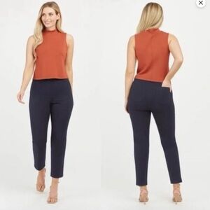 SPANX The Perfect Navy Ponte Ankle Pants M